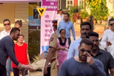 Salman Khan Greets An Old lady After Casting His Vote For The 2024 Lok Sabha Elections In Mumbai; Watch