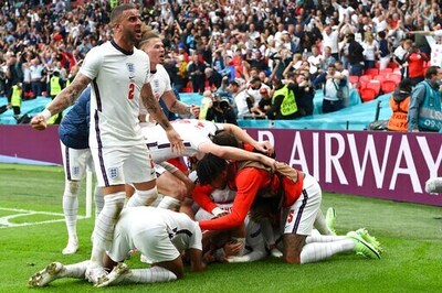 England Fans Celebrate Beating Germany At Euro 2020