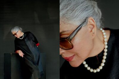 Zeenat Aman Redefines Fashion In Knee Length Black Dress And Pearl Necklace; Photos