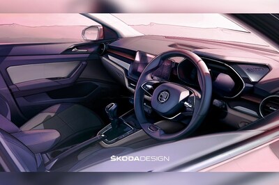 Upcoming Skoda Slavia Sedan Interior Sketches Unveiled Ahead of Launch on November 18