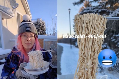 Woman With A Bowl Of Ramen Steps Outside In -40 Degrees Celsius, This Happens Next