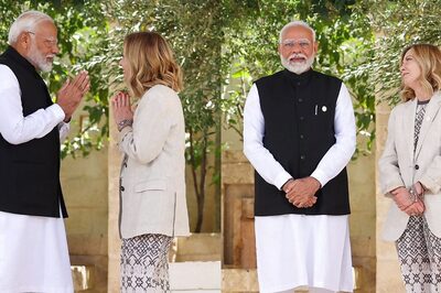 Italian PM Meloni Greets PM Modi With Traditional 'Namaste' As He Arrives At G7 Venue | Watch