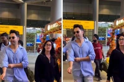 Watch: Janhvi Kapoor's Reaction To Varun Dhawan Taking Photos With Fans Is Hilarious