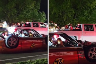 Weird Or Creative? Internet Reacts To Car With Wheels Upside Down