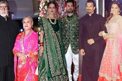 Amitabh-Jaya, Rekha, Karan-Bipasha Attend Neil Nitin Mukesh-Rukmini Sahay's Wedding Reception
