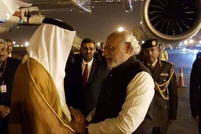 Abu Dhabi's Crown Prince arrives; PM Modi receives him at airport