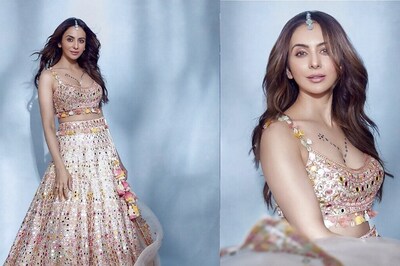 Rakul Preet Singh's Mirrorwork Lehenga Is Perfect For A Summer Wedding