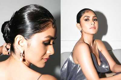 Mrunal Thakur Sets The Internet On Fire In Sleeveless Satin Dress