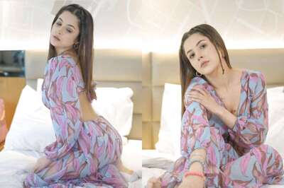 Shehnaaz Gill Sends Internet Into Meltdown as She Stuns in a Sultry Blue Outfit