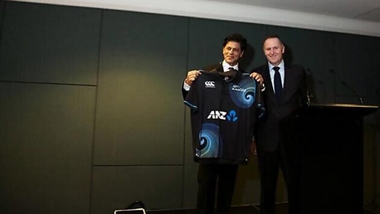 Snapshot: New Zealand PM greets Shah Rukh Khan in Auckland