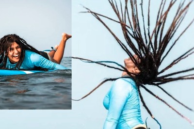 TMKOC Fame Nidhi Bhanushali Does Sexy Hair Flip While Surfing in Breathtaking Shots; See Pics