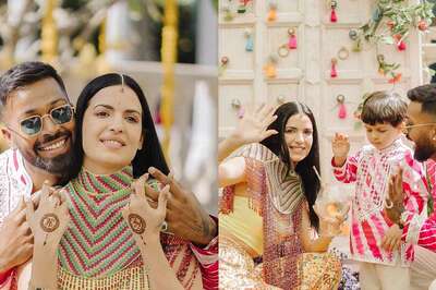 Hardik Pandya, Natasa Stankovic 'Painted in Love', Share Adorable Pics From Haldi And Mehendi Ceremony