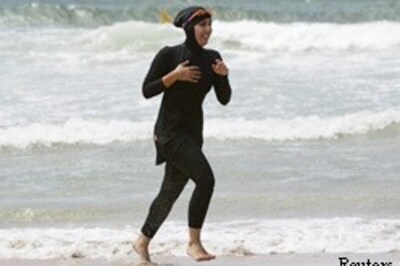 Beach shift in a burqa-cum-bikini