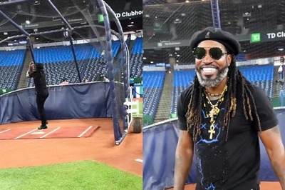 Chris Gayle’s Recreation of Cristiano Ronaldo's ‘Siuuu’ Celebration Leaves Yuvraj Singh in Splits