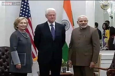 In pics: PM Modi meets Hillary and Bill Clinton in New York