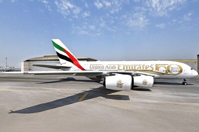 Emirates Introduces Unique Plane Livery for Airbus A380 to Mark UAE's 50th Anniversary