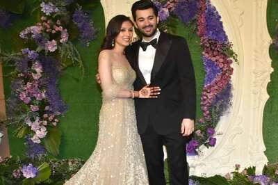 Karan Deol And Drisha Acharya Make A Fashionable Statement At Their Reception, Watch Video