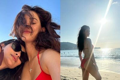 Sexy! Disha Patani Turns The Heat Up On Beach Vacay In Red Bikini With Mouni Roy; See Hot Photos