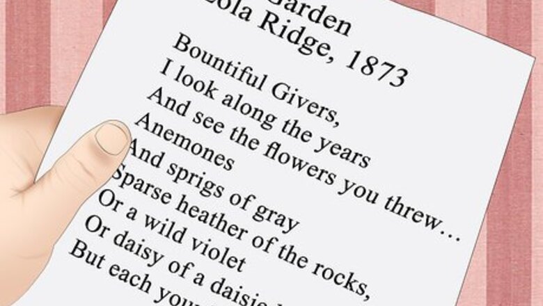 How to Write a Poem About Nature