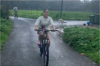Sara Ali Khan Enjoys Monsoon as She Cycles with Brother Ibrahim on a Rainy Day