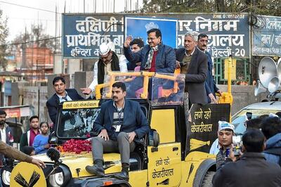 Delhi Assembly Elections: Kejriwal Holds Roadshows in Three Assembly Constituencies