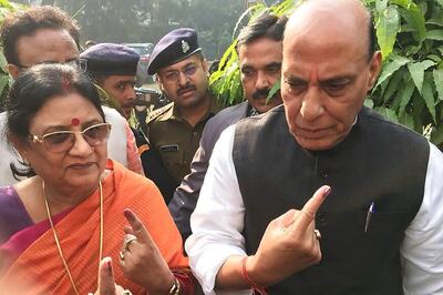 UP Civil Polls: Rajnath Singh, Dinesh Sharma Cast Votes in Second Phase