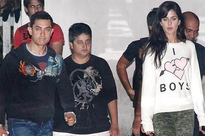 Snapshot: Katrina and Ranbir dine with Aamir Khan