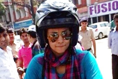 Gul Panag blazes the campaign trail on a Royal Enfield bike
