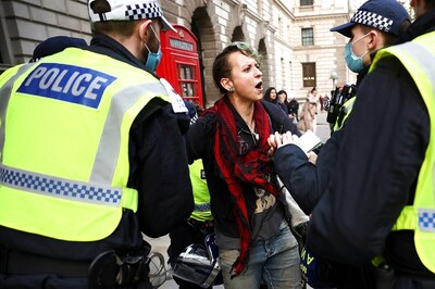 UK Police Arrest 155 In Anti-lockdown, Anti-Vaccine Protests In London