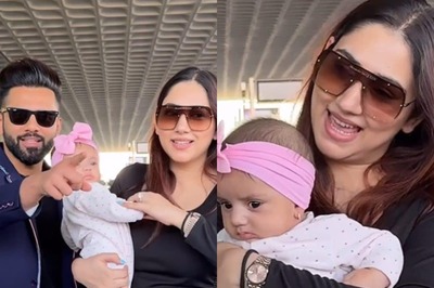 Rahul Vaidya, Disha Parmar Reveal Their Daughter Navya’s Face, Get Papped At Airport; Watch