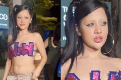 Urfi Javed Leaves Netizens Amazed With Bleached Eyebrows, Dons Glittery Cut-Out Top That Reads 'Dirty'