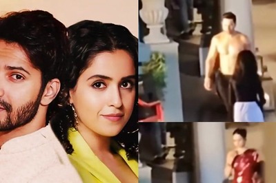 Varun Dhawan Walks Shirtless, Sanya Malhotra Dons Shimmery Red Saree In SSKTK Leaked Video | Watch