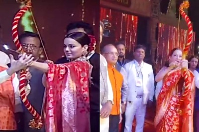 Kangana Ranaut FAILS To Shoot the Arrow at Ravan Effigy at Lav Kush Ramleela, Gets Trolled