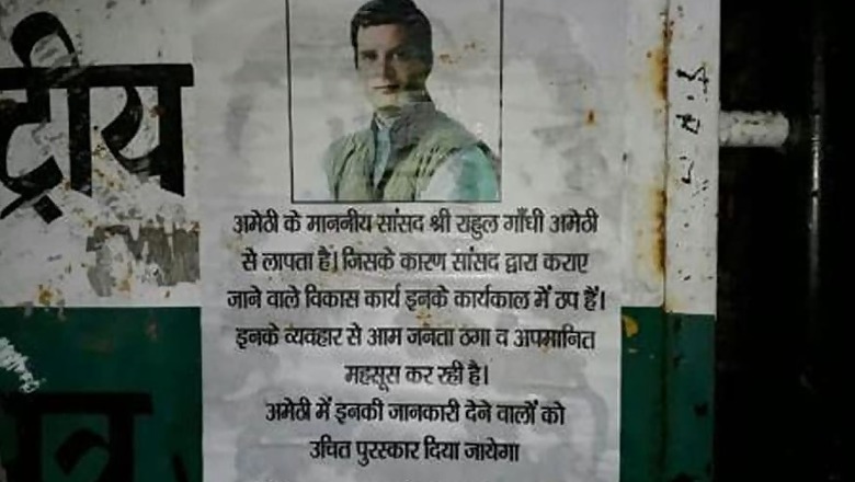 Rahul 'Missing' Posters Appear in Amethi; Congress Blames BJP, RSS