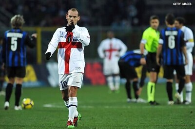 Inter playmaker Sneijder injures himself again