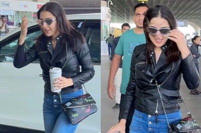 Sara Ali Khan Amps Up Airport Look In A Leather Jacket And Denims As She Heads Out Of The City; Watch