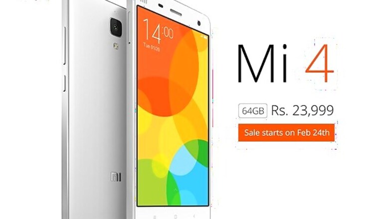 Xiaomi Mi4 (64GB) coming to India at Rs 23,999; to go on sale from February 24