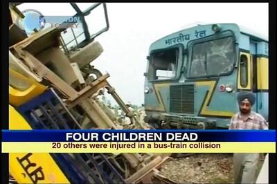 Amritsar: Bus collides with train, 4 kids dead