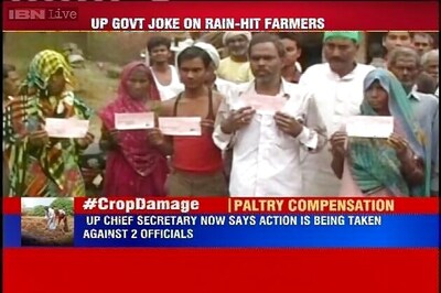 Uttar Pradesh's rain-hit farmers get Rs 63 as compensation for crop damage