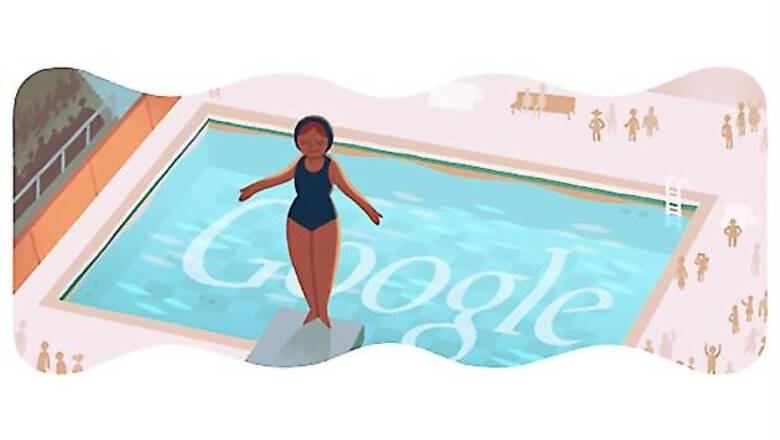 London 2012 diving Google doodle