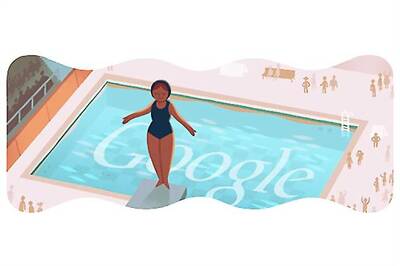 London 2012 diving Google doodle