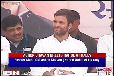 Rahul campaigns against corruption, shares stage with Ashok Chavan