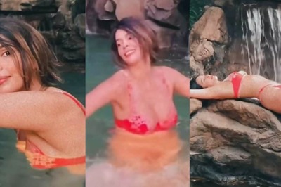 Sexy! Birthday Girl Mallika Sherawat Chills In The Pool Wearing A Red Bikini; Hot Video Goes Viral