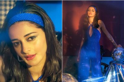 Ananya Panday Channels Retro Vibes in Blue Shimmer Jumpsuit, Fans Call Her  ‘Hottie’; Photos