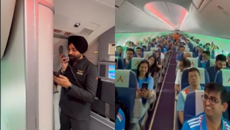 India-Pak World Cup Match: Fans Cheer For Indian Cricket Team From Ahmedabad Flight | WATCH