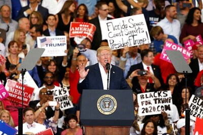 Back on the Campaign Trail Already, Trump Touts Promises Kept