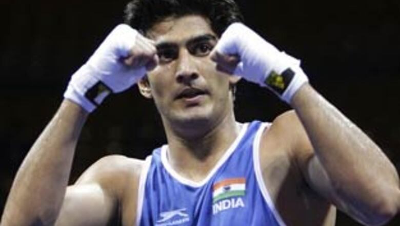 Asian boxing championships: Vijender enters semis