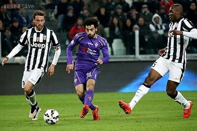 Mohamed Salah leads Fiorentina to 2-1 win at Juventus in Italian Cup semis