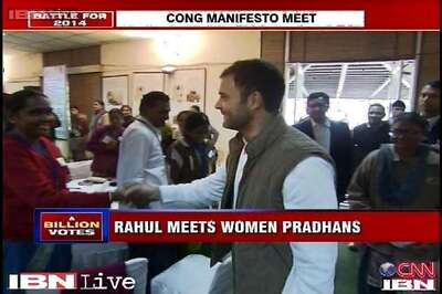 Rahul Gandhi consults women Panchayat chiefs for Congress manifesto