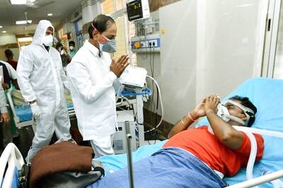 Telangana CM Visits Hyderabad Hospital, Interacts with Covid-19 Patients